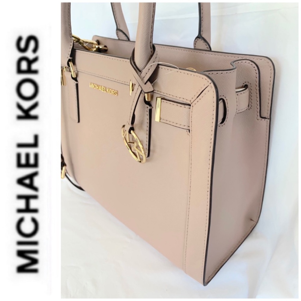 SOLD NWT authentic MK leather Dillon satchel fawn - Picture 4 of 7